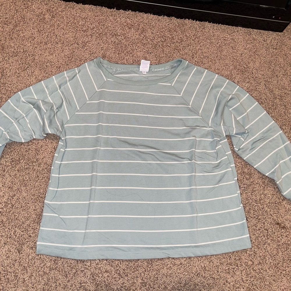 Stars Above Light Teal Pajama Sweater Size XL